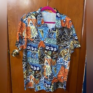 Male printed button down shirt